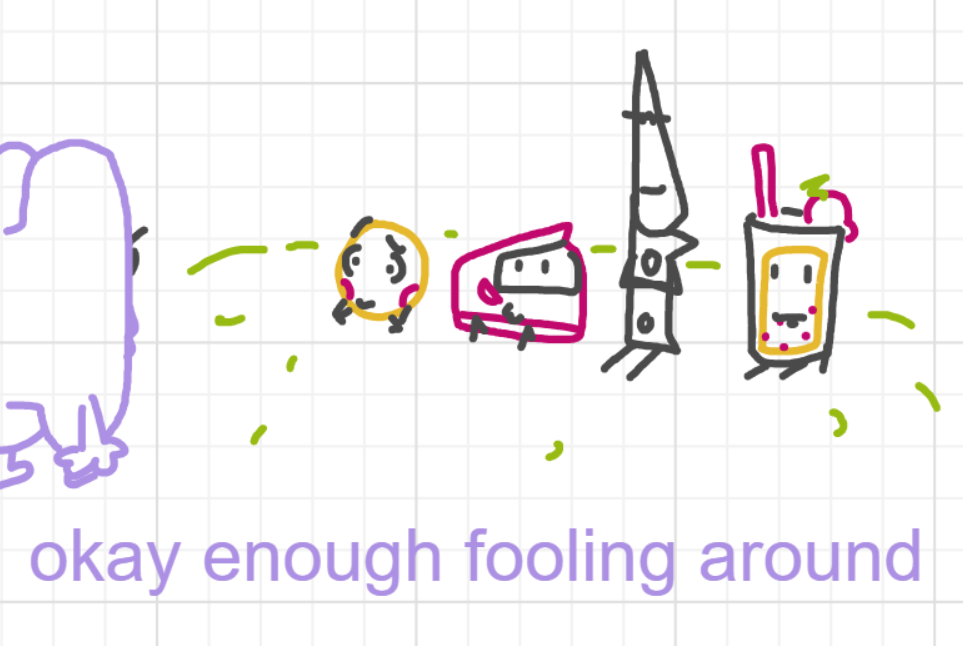 A panel from What's The Point, episode five of the Board Boards object show by Furretwalk/WalkingFurret.